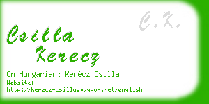 csilla kerecz business card